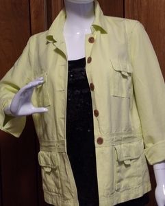 Land's End Lemon Lime Safari Jacket